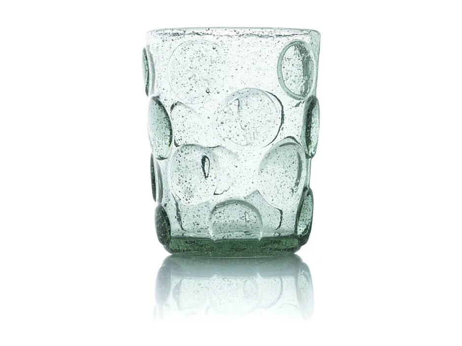 Het Frosted Dot Waterglas - Aqua