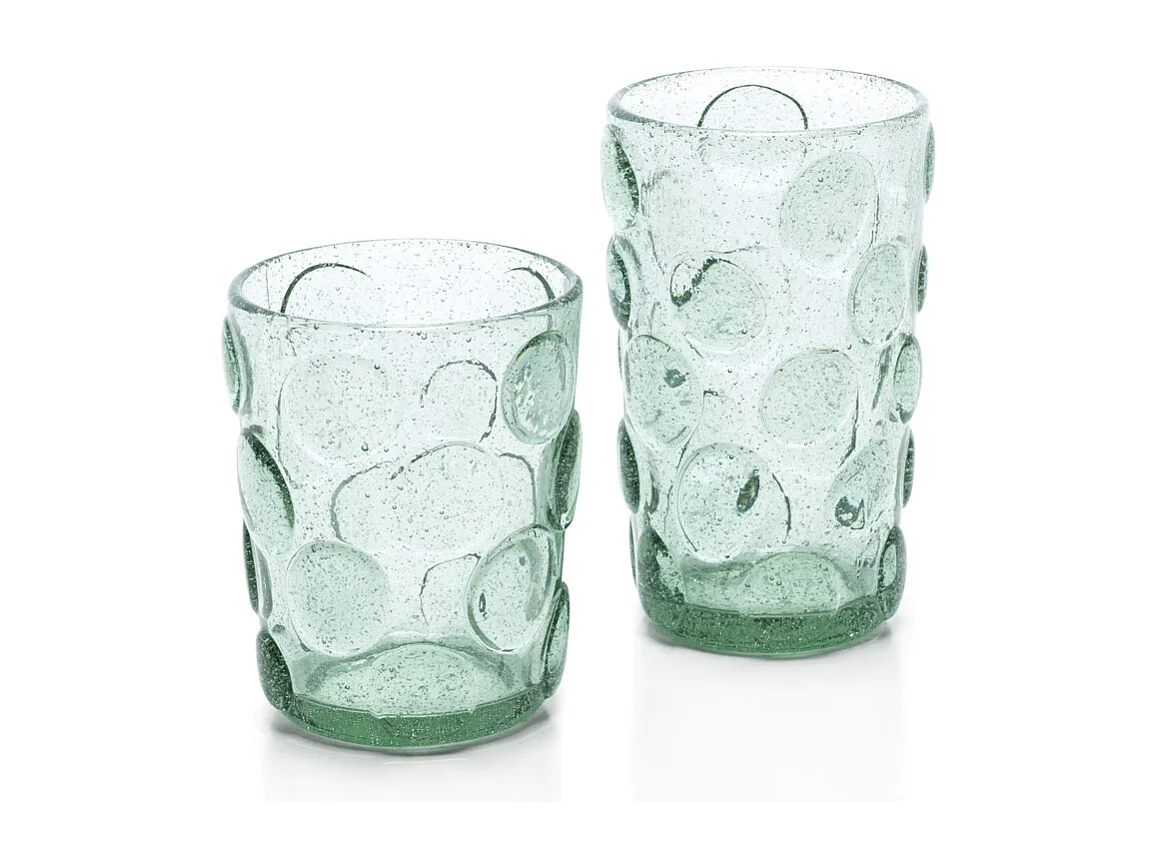 Het Frosted Dot Waterglas - Aqua