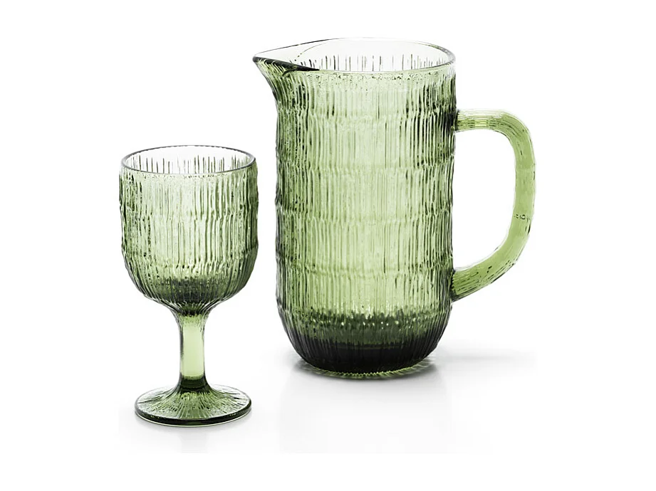 Het Moss Ripple Wijnglas - Groen
