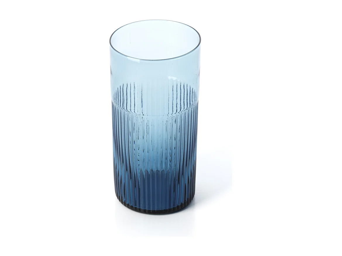 De Azure Gegolfde Hoge Tumbler – Blauw