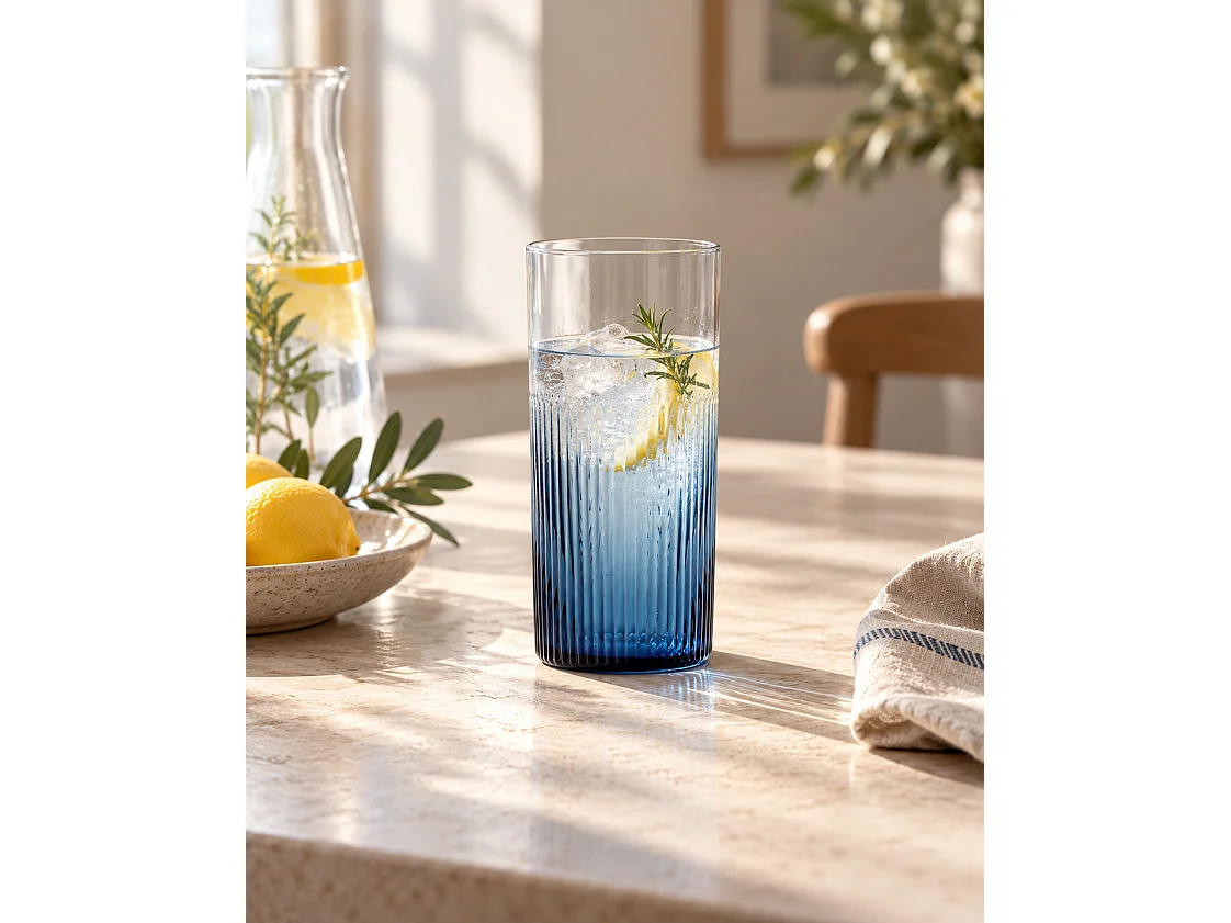 Le Tumbler Ondulé Azure – Bleu