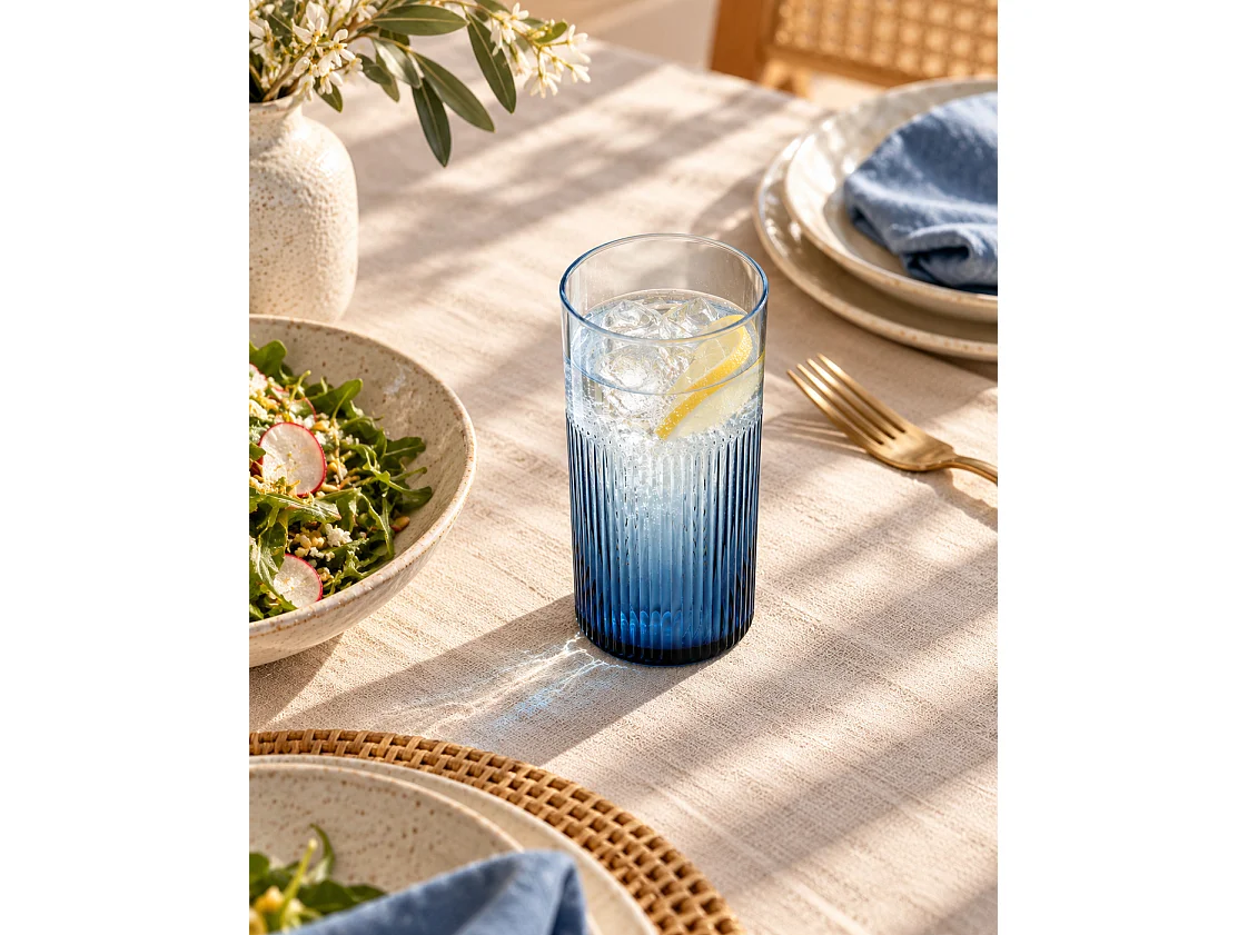 Le Tumbler Ondulé Azure – Bleu