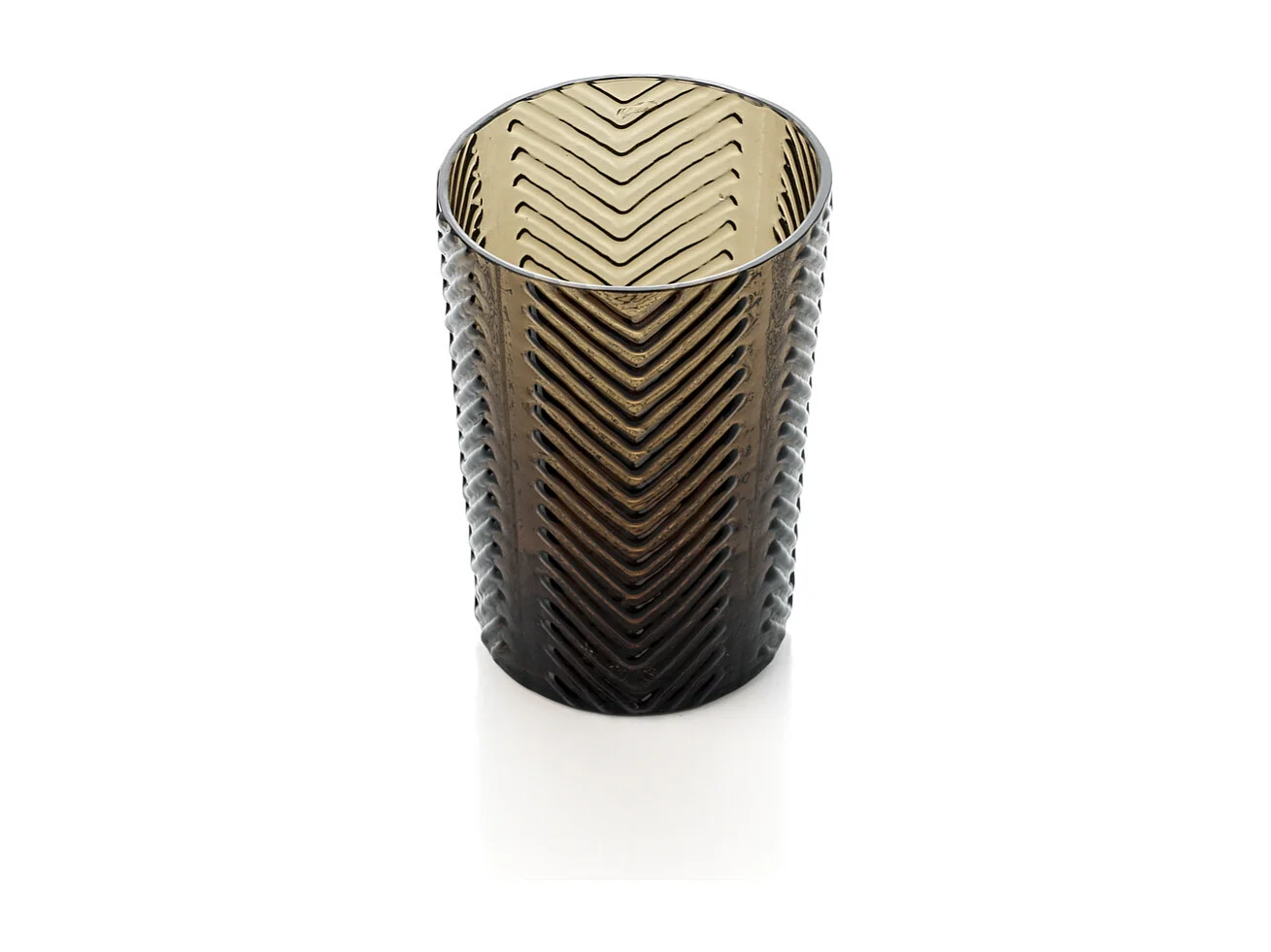 Le Verre Tumbler Herringbone - Fumé