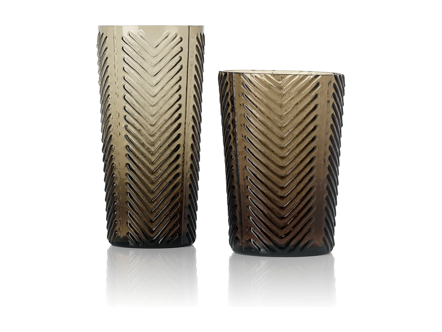 Le Verre Tumbler Herringbone - Fumé