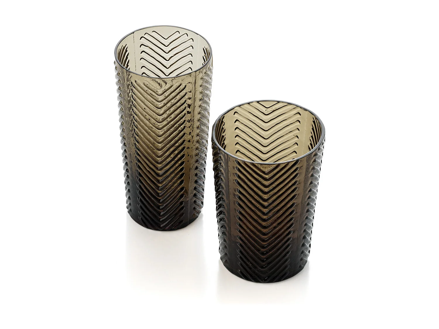 Le Verre Tumbler Herringbone - Fumé