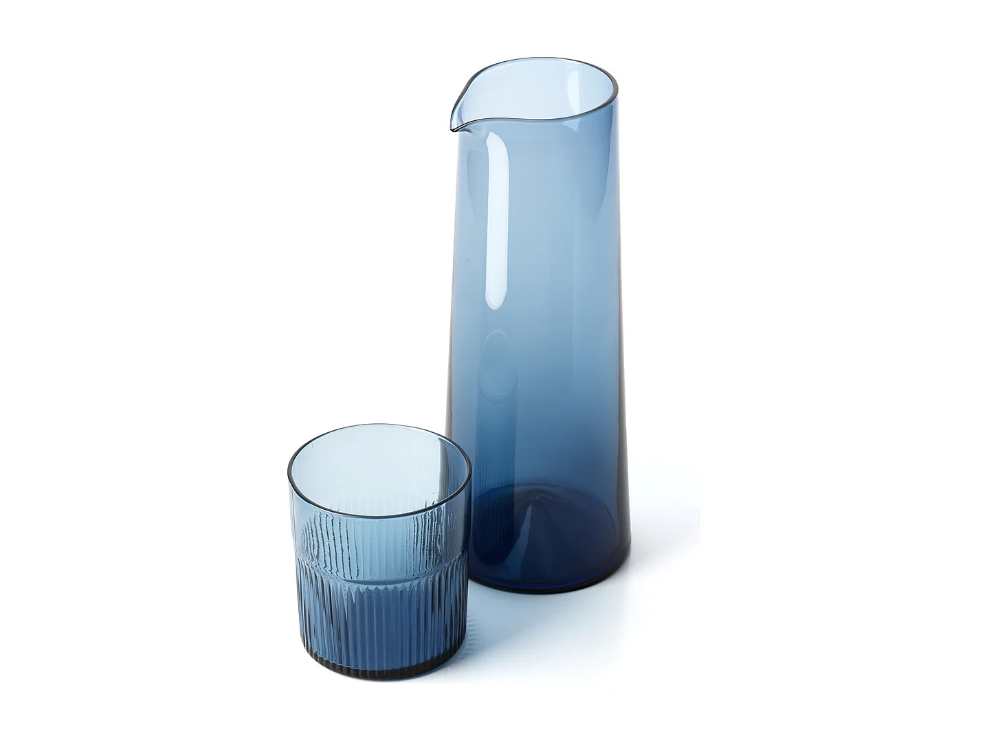 De Azure Gegolfde Lage Tumbler – Blauw
