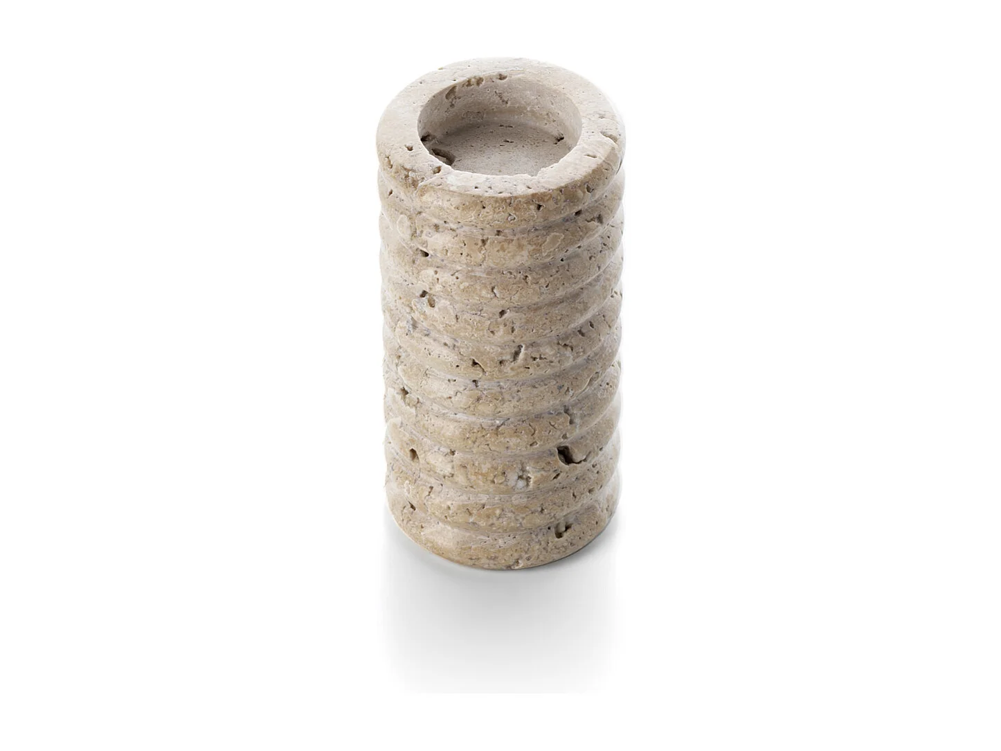 El Portavelas Travertine Ripple T-Light - Beige - L