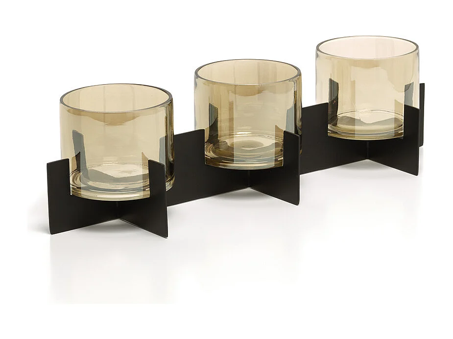 De Trio Noir Kandelaar - Zwart