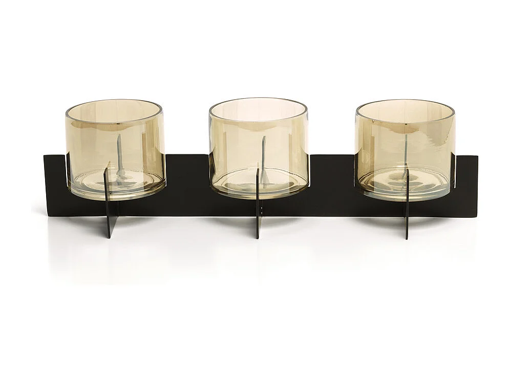 De Trio Noir Kandelaar - Zwart