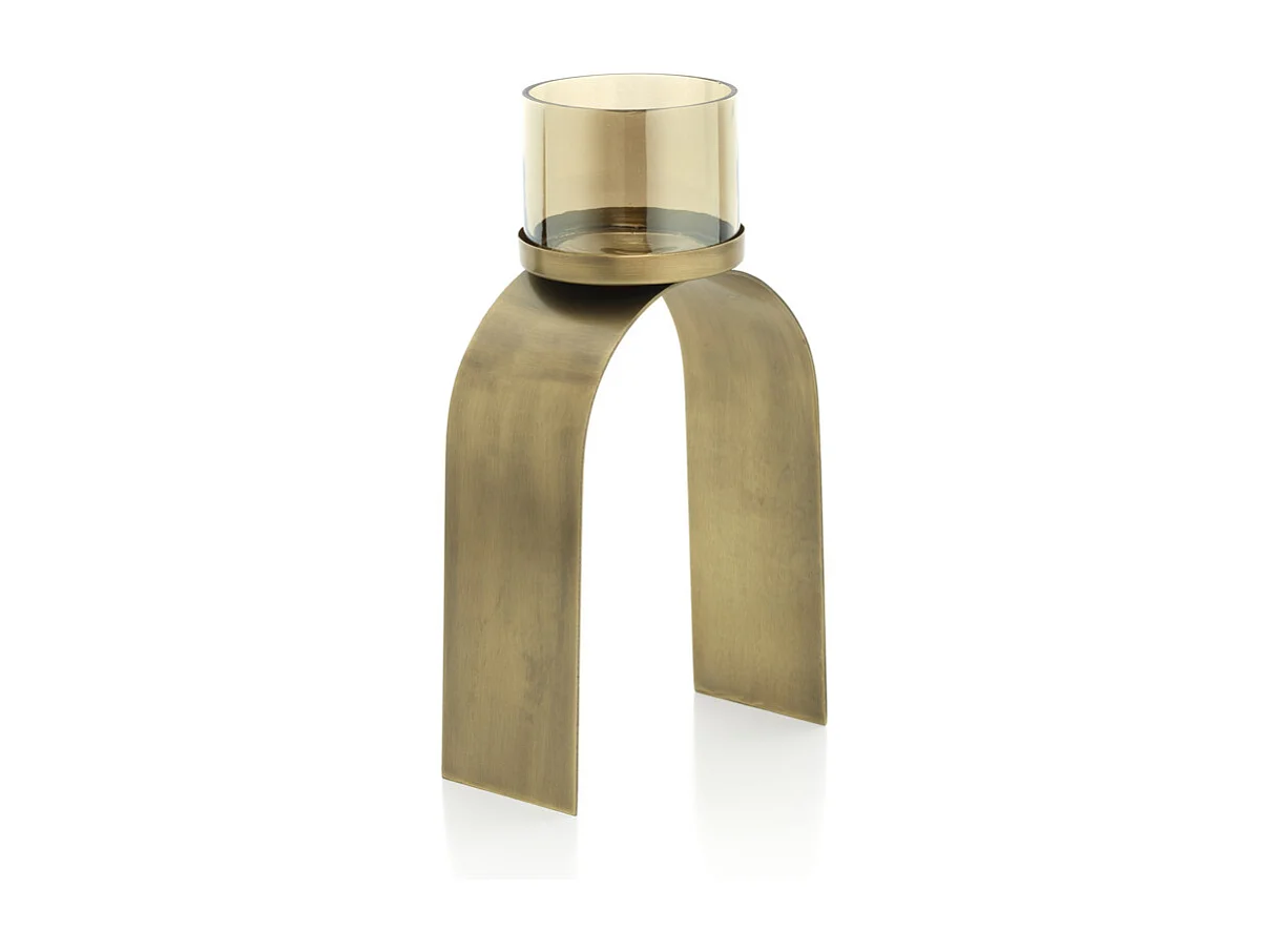 De Bow Glow Theelichthouder - Goud - SET/2