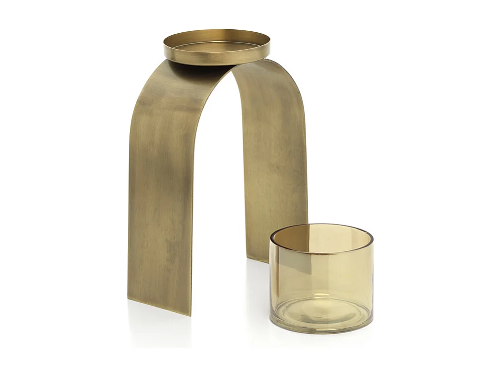 De Bow Glow Theelichthouder - Goud - SET/2