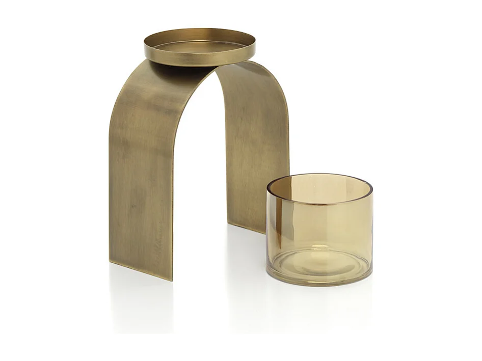 De Bow Glow Theelichthouder - Goud - SET/2