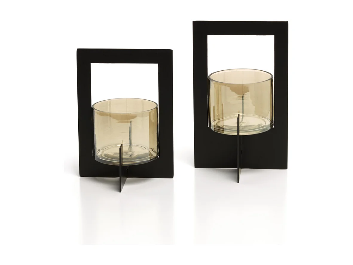 De Hurricane Framed Kandelaar - Zwart - M