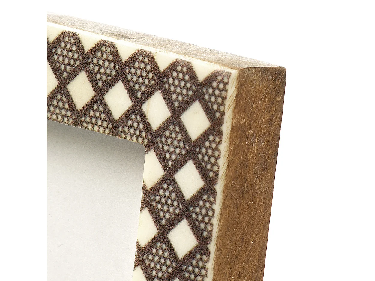 Der Diamond Cut Rahmen - Weiß Braun - 5x7