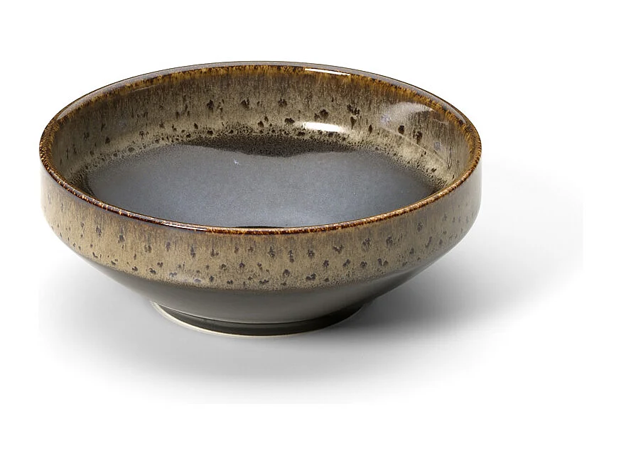 Die Kyoto Niedrige Schale - Dunkelbrauner Ton - M