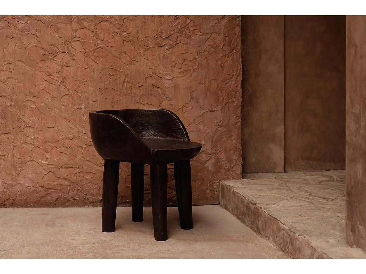 The Sit Happens Low Chair - Dark Walnut