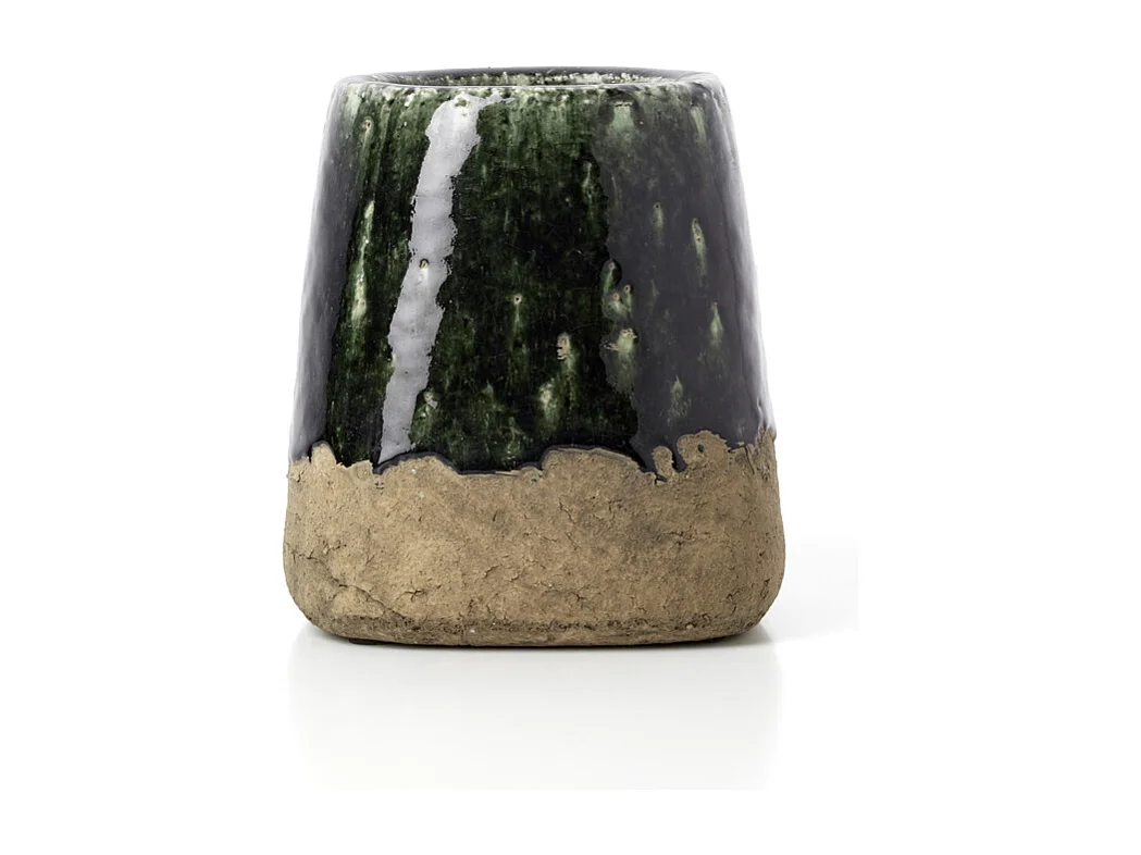 De Moss Kegel Bloempot - Beton Groen - S