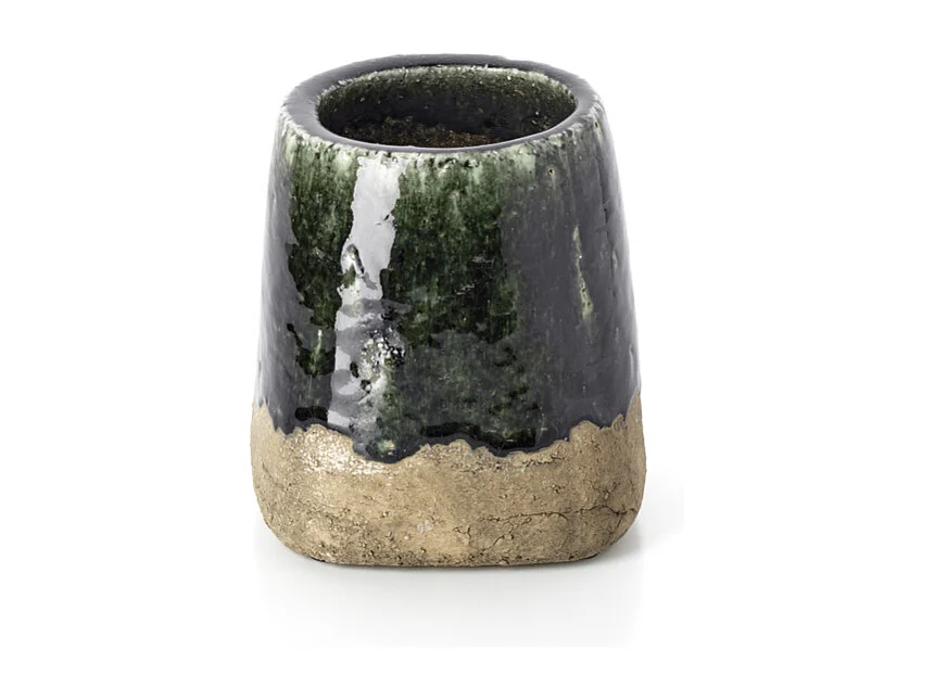 De Moss Kegel Bloempot - Beton Groen - S