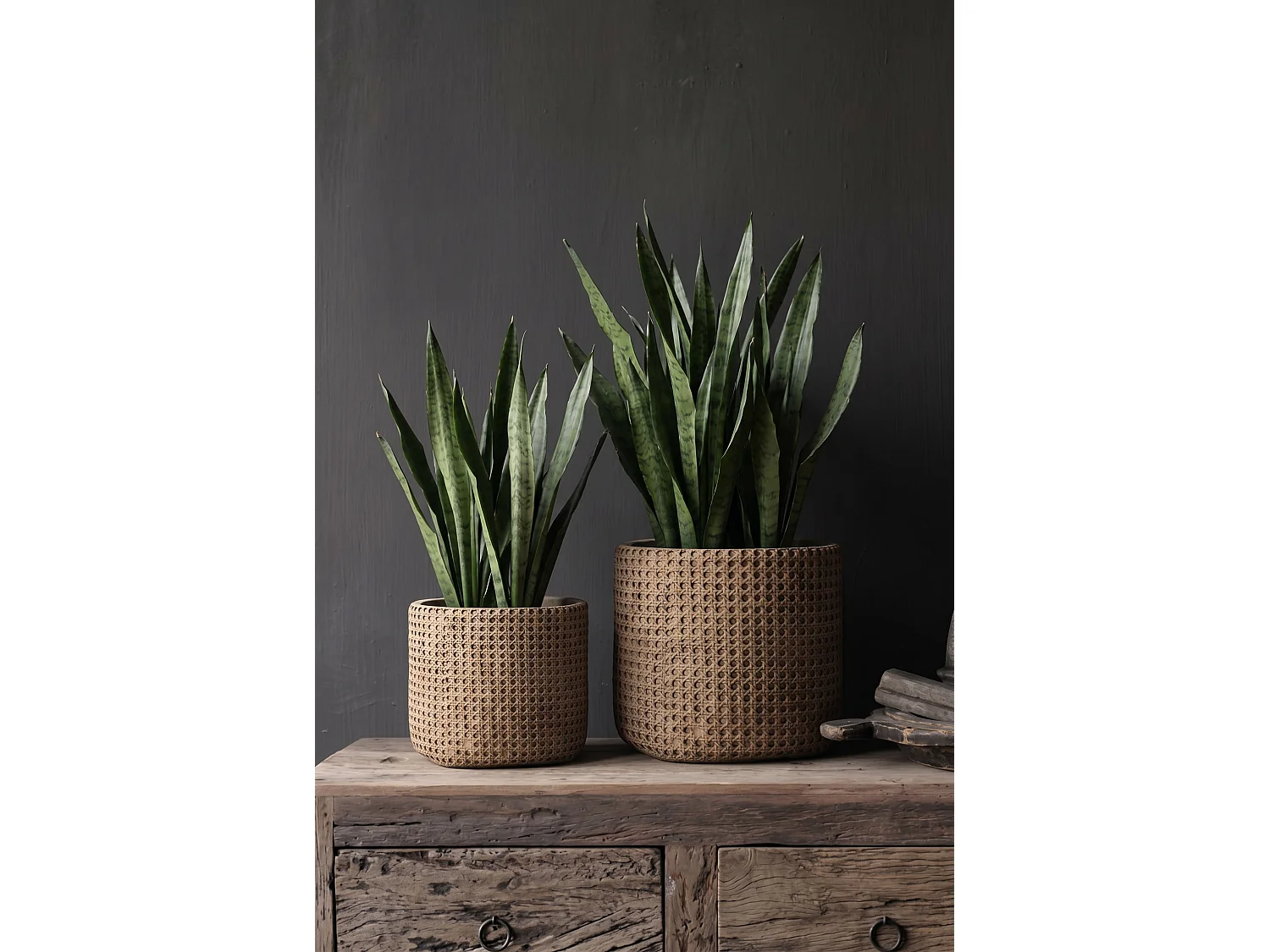 Der RattanRock Pflanzkübel - Natur - XL