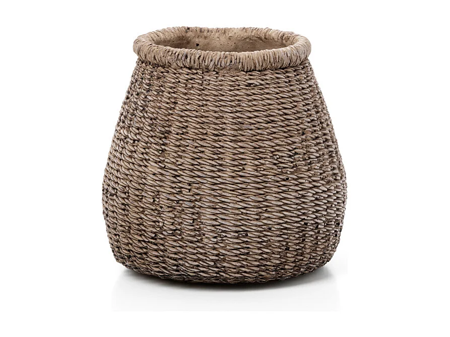 De Faux-Puff Plantenbak - Bruin - M