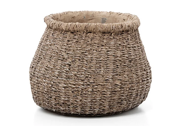 De Faux-Puff Plantenbak - Bruin - S