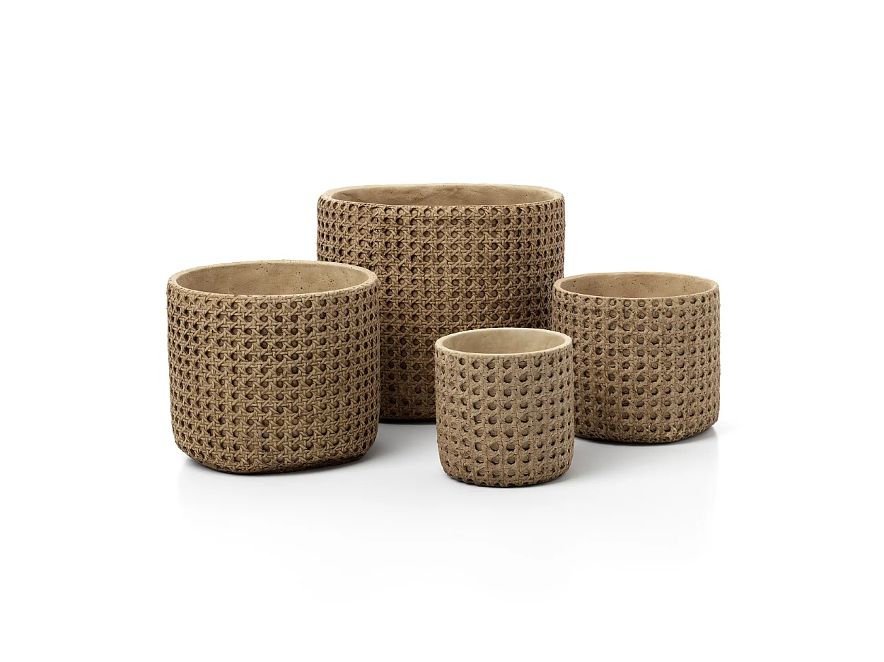 The RattanRock Planter - Natural - L