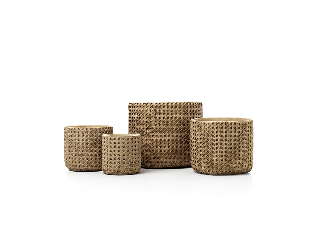 The RattanRock Planter - Natural - L