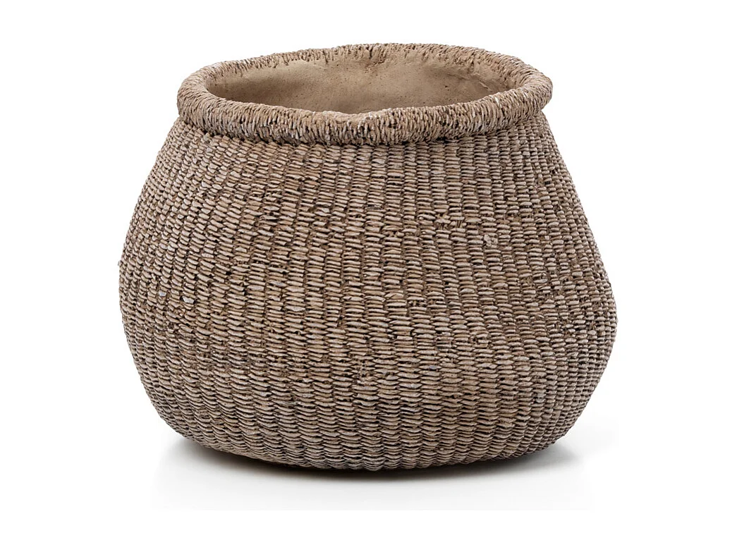 De Faux-Puff Plantenbak - Bruin - L