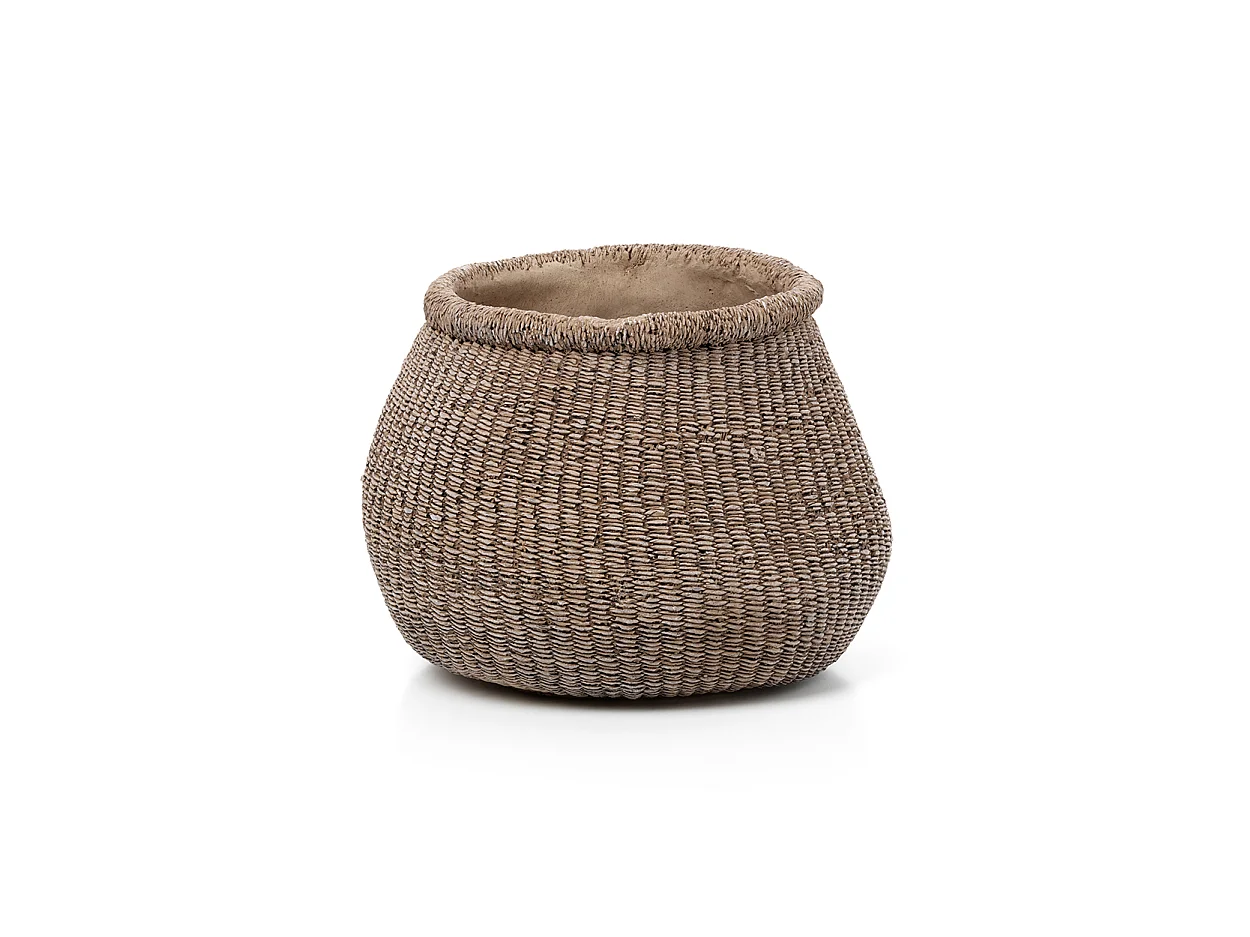 Le Cache-Pot Faux-Puff - Marron - L