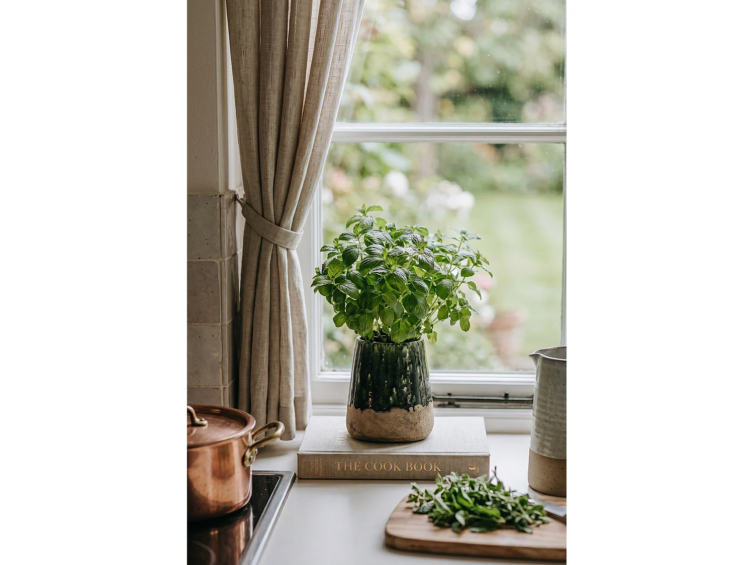De Moss Kegel Bloempot - Beton Groen - M