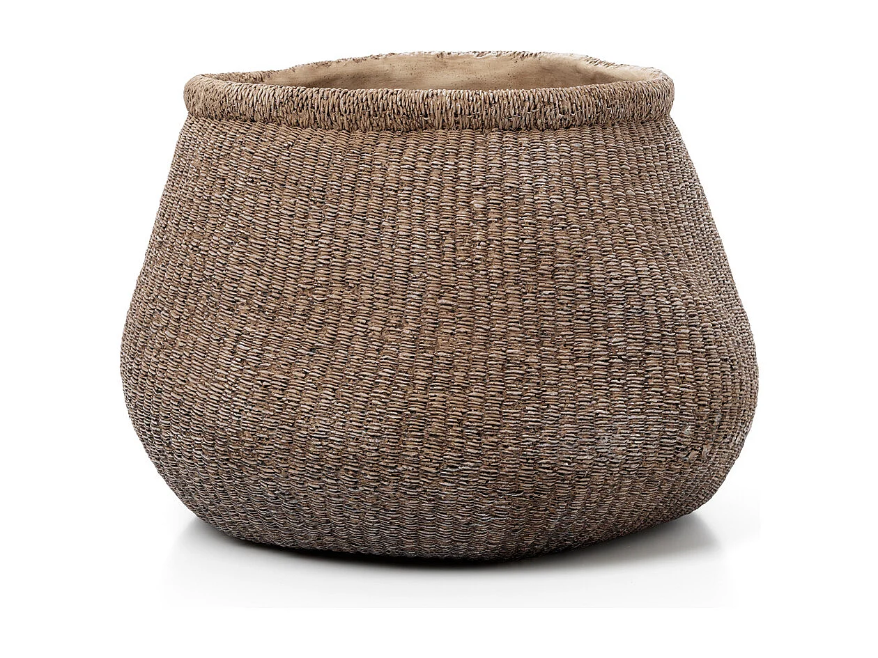 De Faux-Puff Plantenbak - Bruin - XL