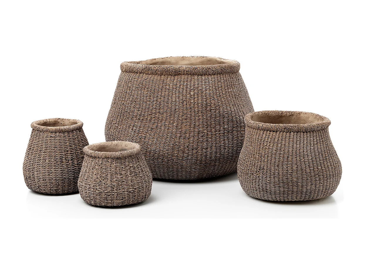 De Faux-Puff Plantenbak - Bruin - XL