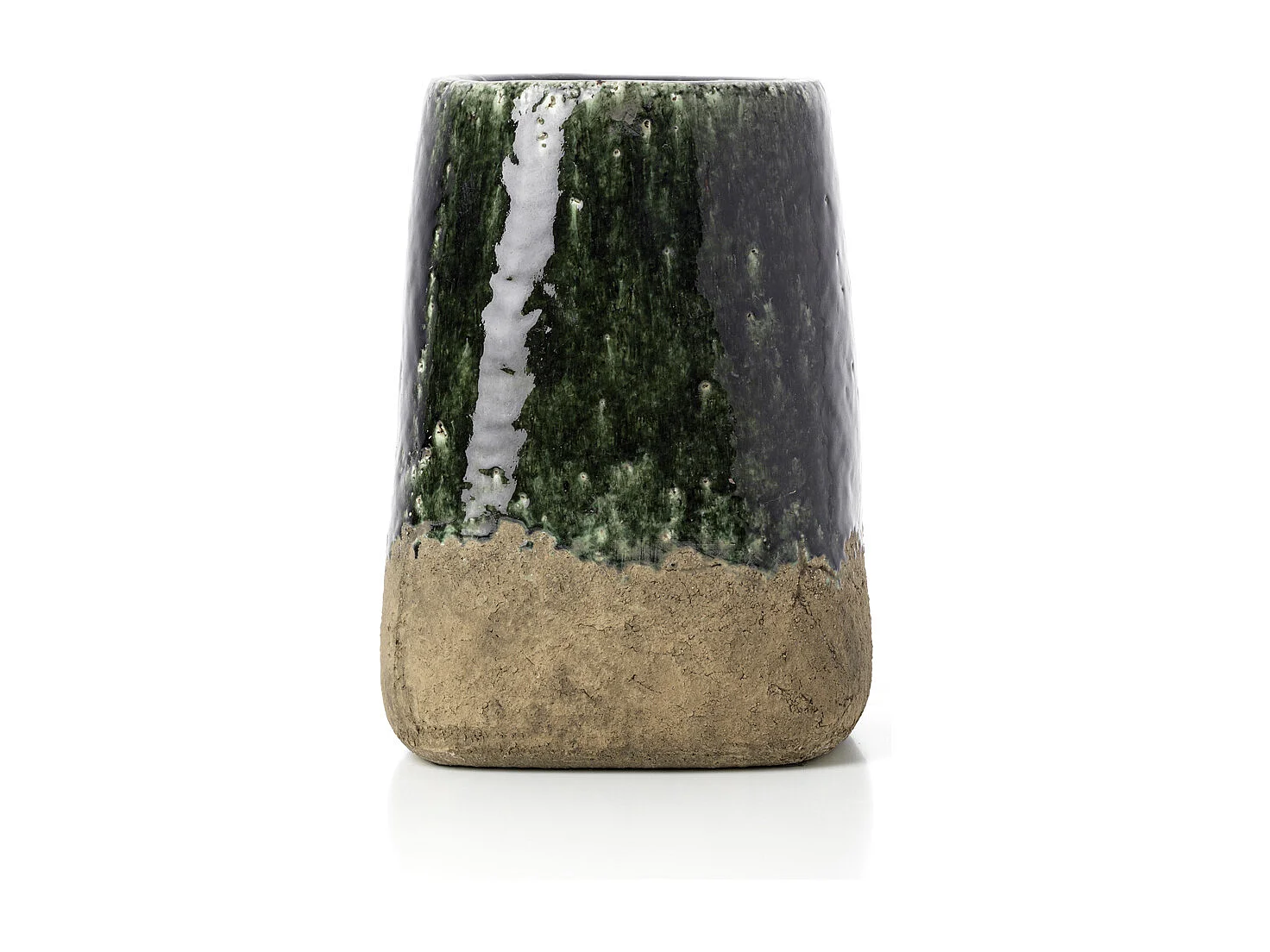 De Moss Kegel Bloempot - Beton Groen - L