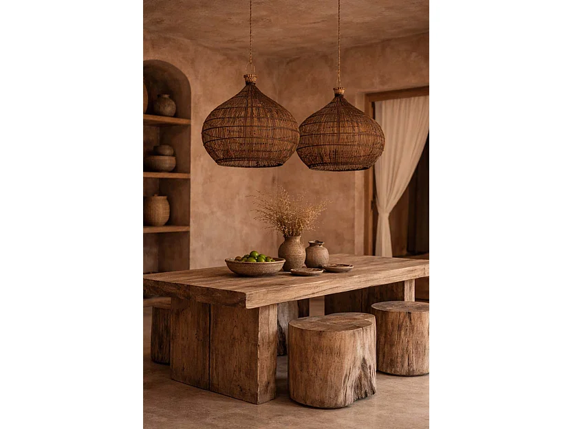 Le Luminaire Suspendu Desert Gourd - Noyer Foncé - M