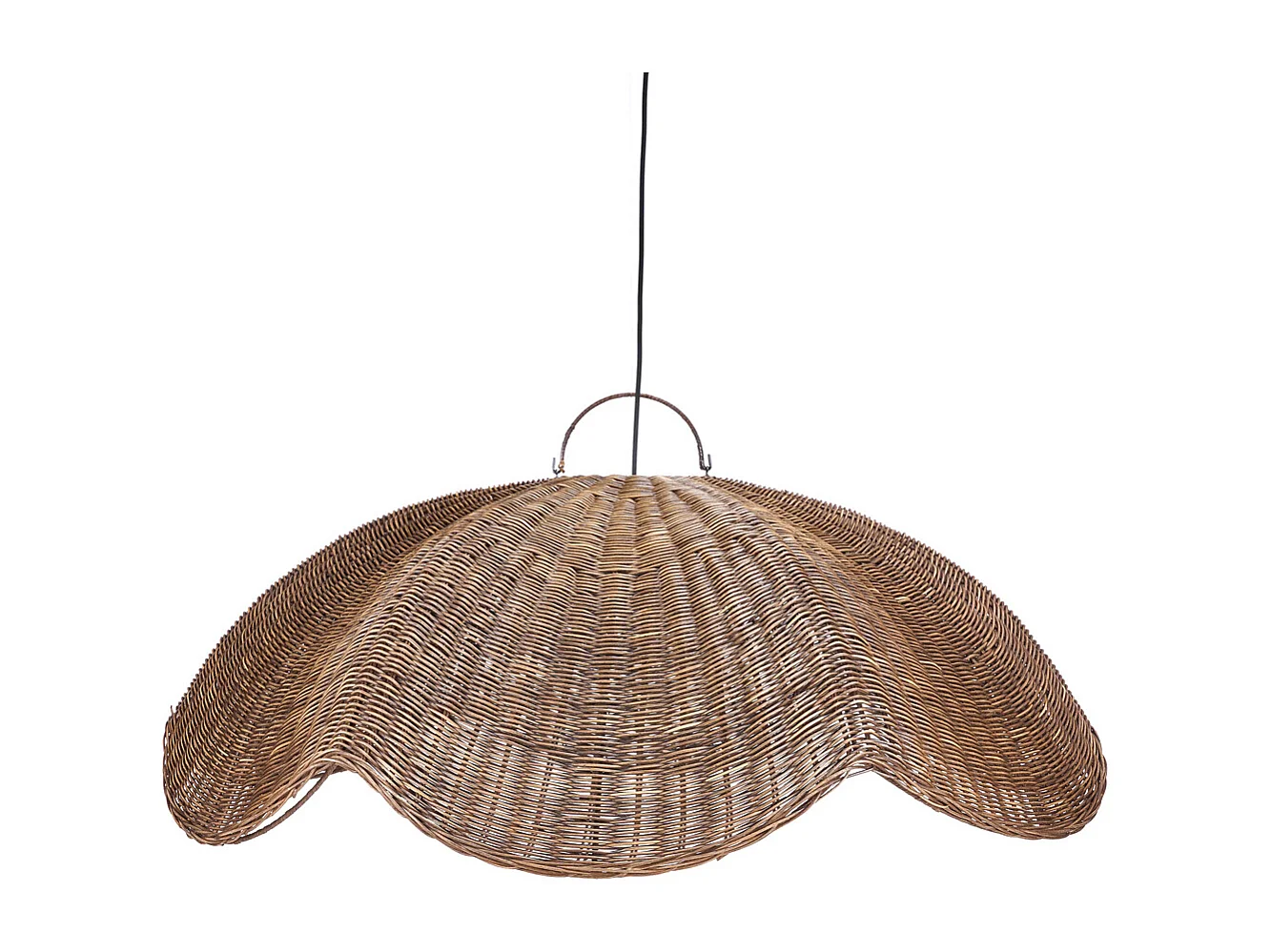 Die Wave Hängeleuchte - Dunkel Nussbaum - L