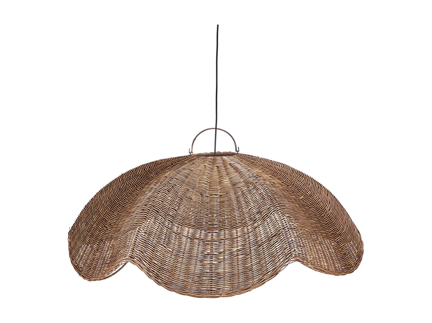 Die Wave Hängeleuchte - Dunkel Nussbaum - L