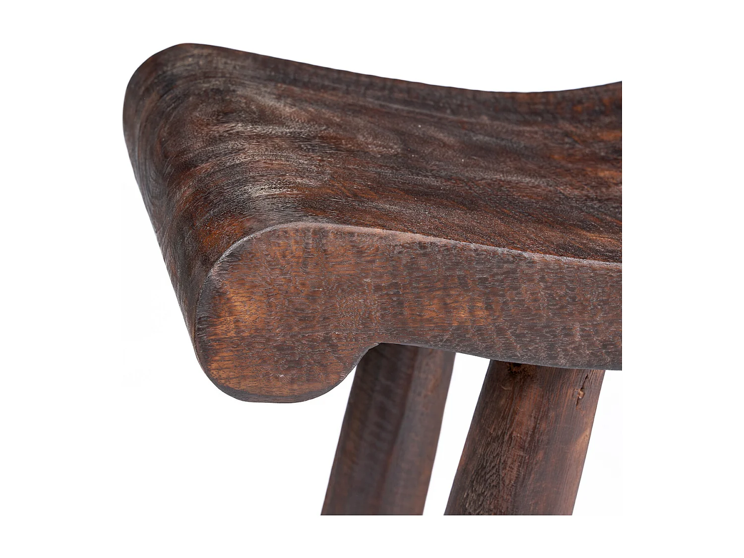 The Lombok Wave Bench - Dark Walnut - M
