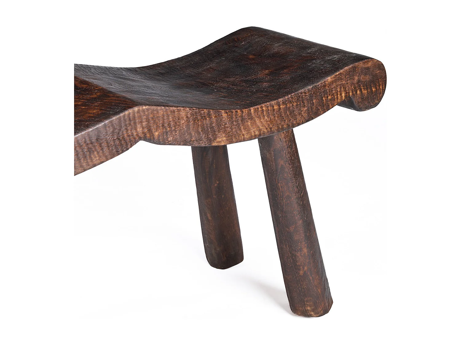 The Lombok Wave Bench - Dark Walnut - M