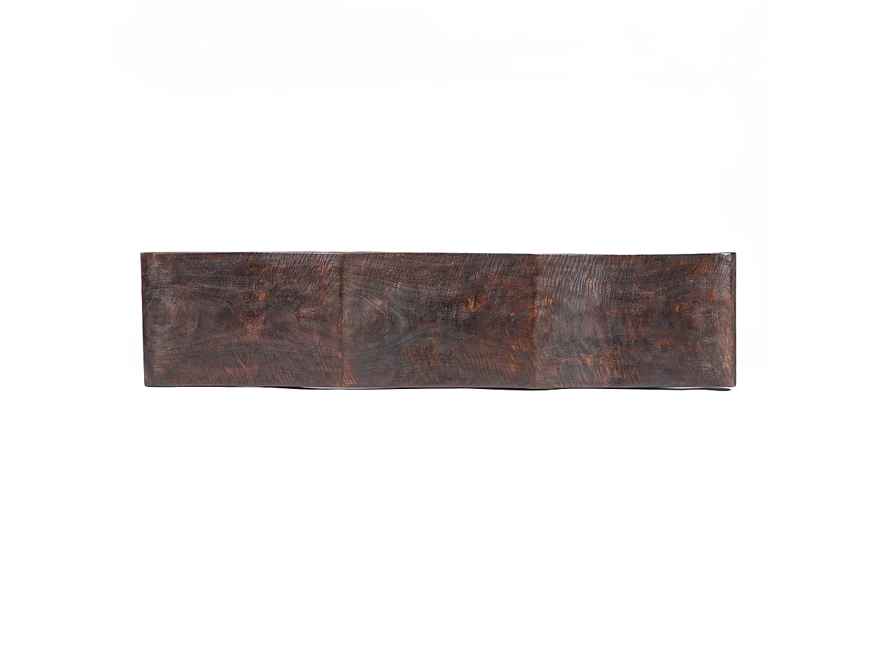 The Lombok Wave Bench - Dark Walnut - M