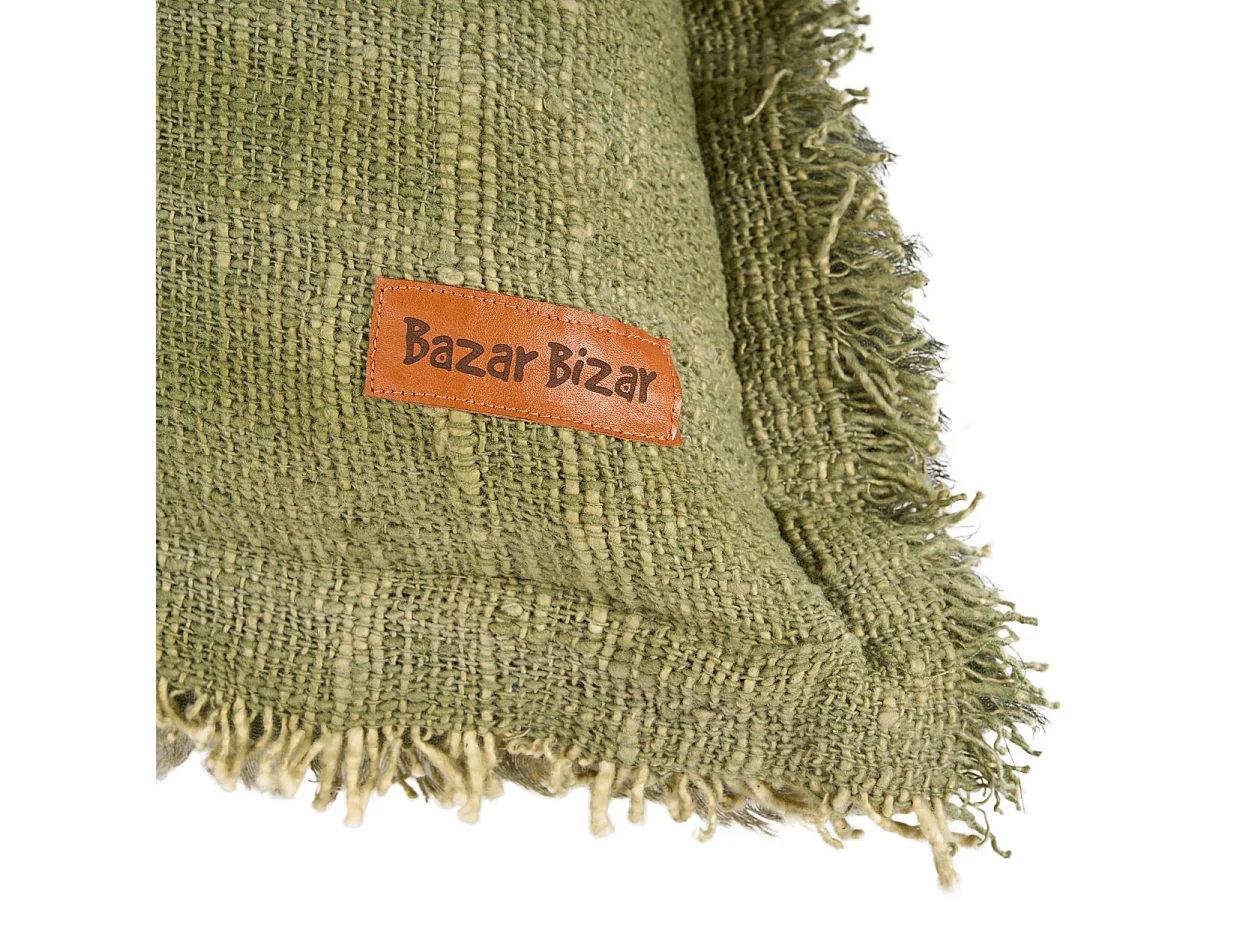 The Jungle Fringe Cushion Cover - Green