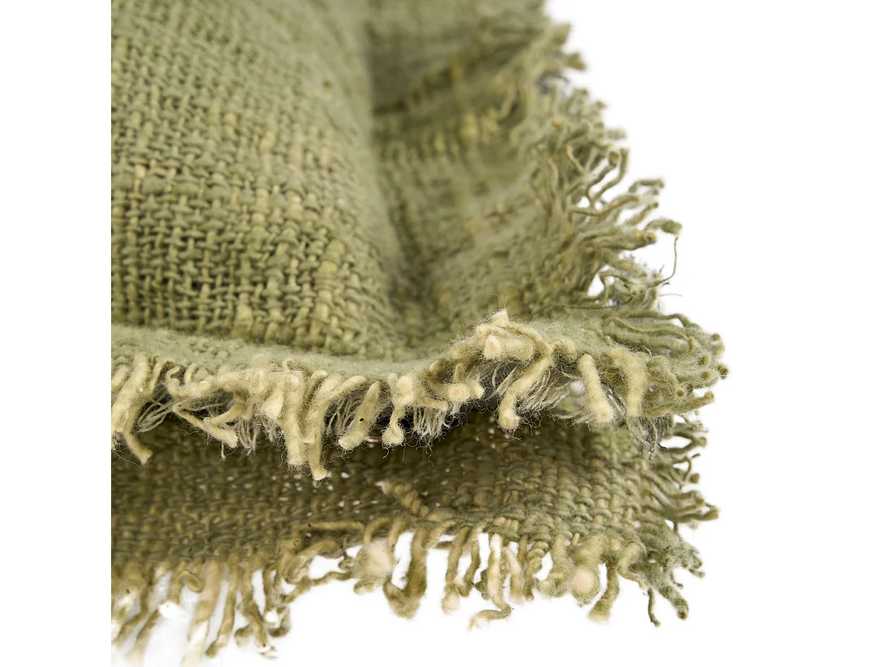 The Jungle Fringe Cushion Cover - Green