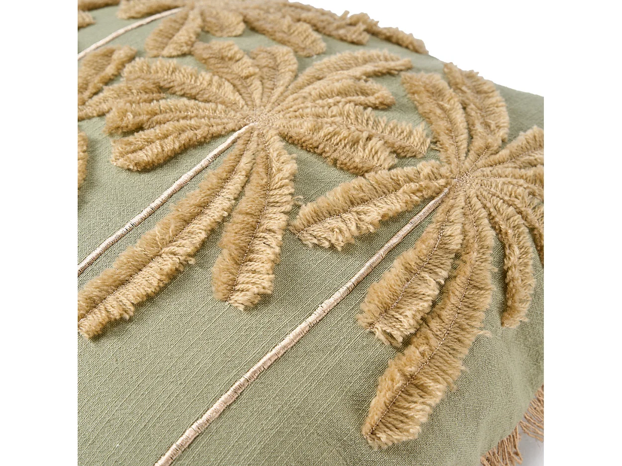 The Tropical Breeze Cushion Cover - Forest Green