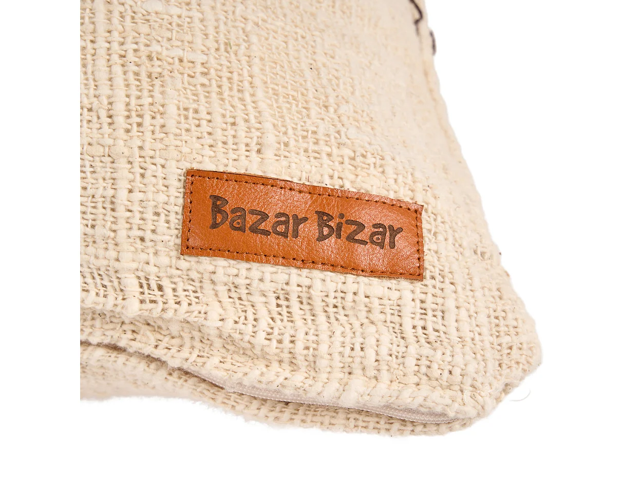 The Cocoa Patchwork Cushion Cover - Natural Brown