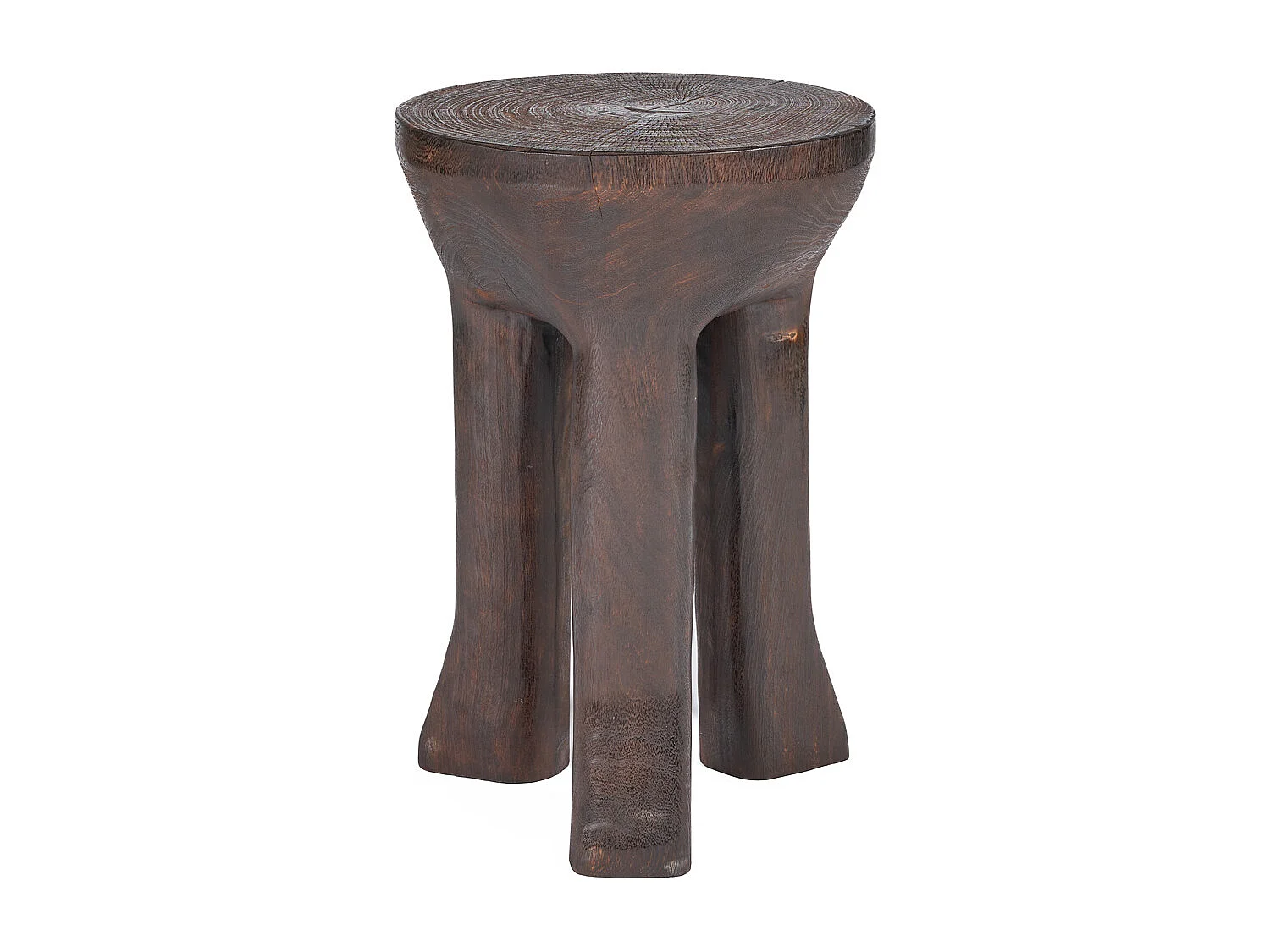 The Java Tripod Side Table - Dark Walnut