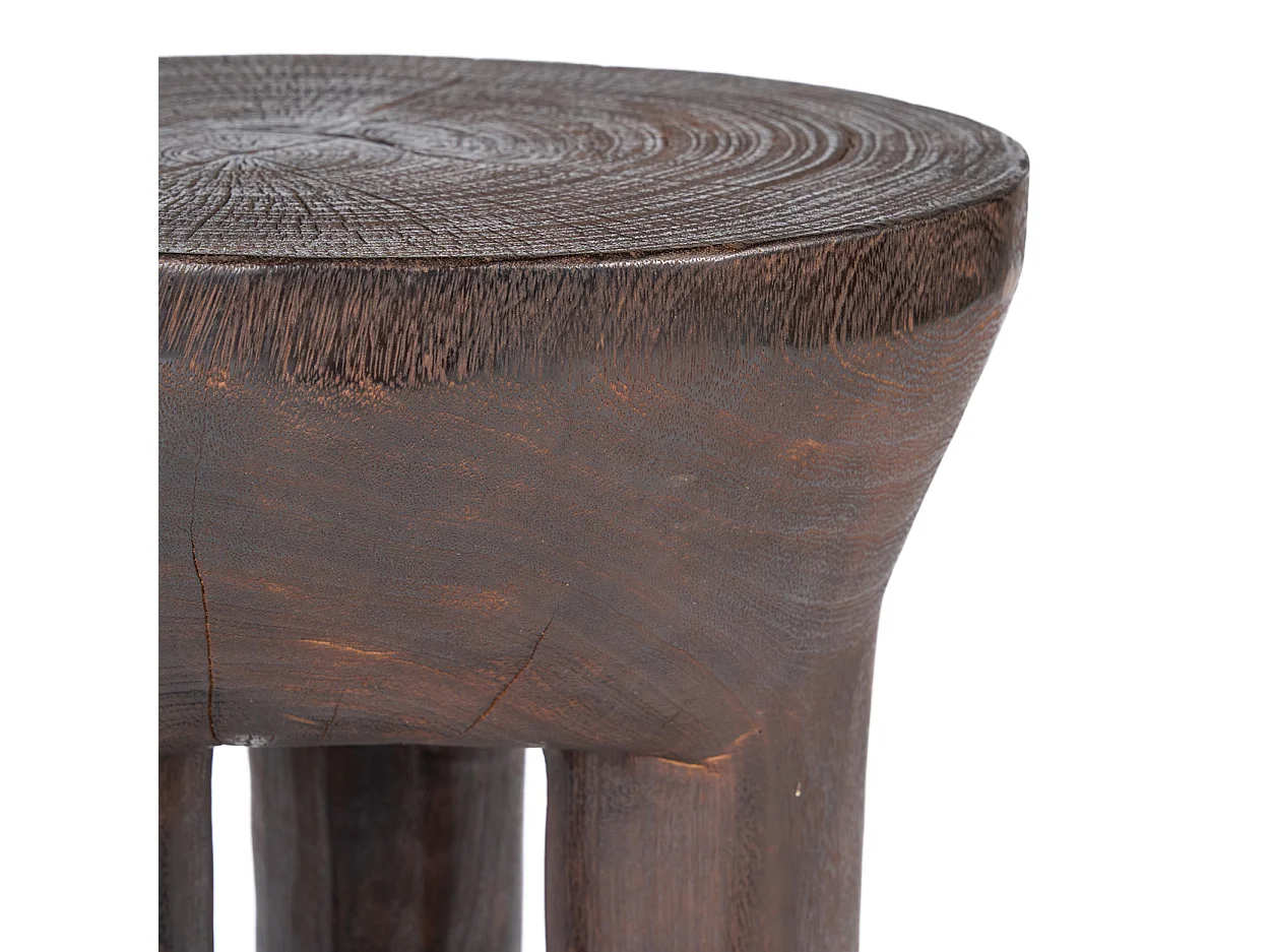 The Java Tripod Side Table - Dark Walnut