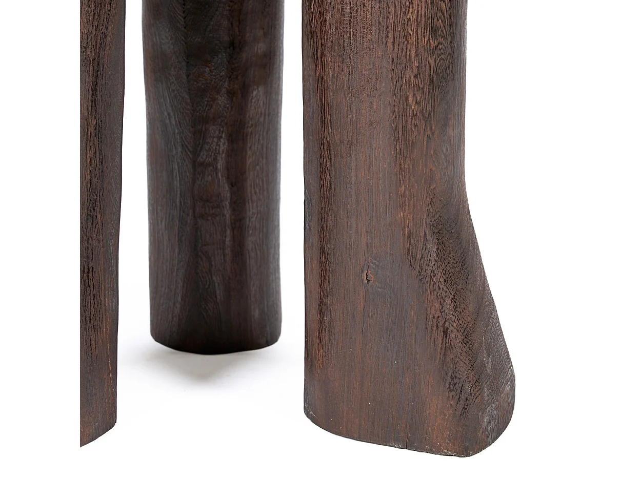 The Java Tripod Side Table - Dark Walnut