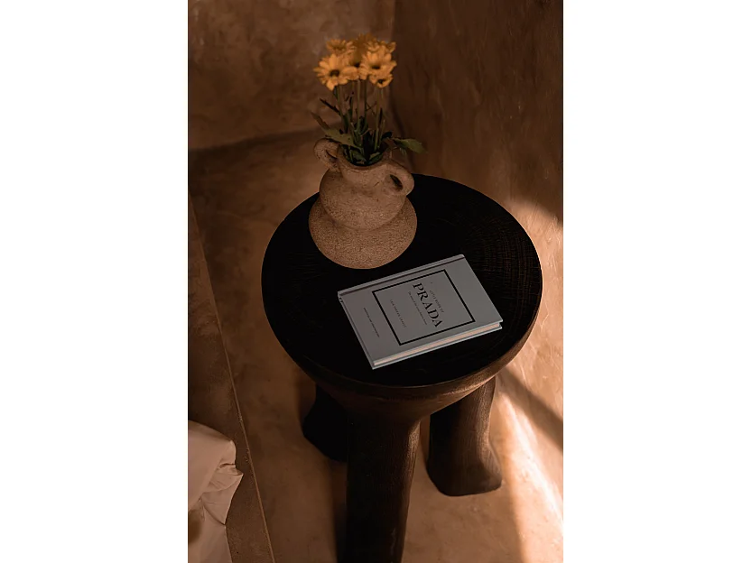 The Java Tripod Side Table - Dark Walnut