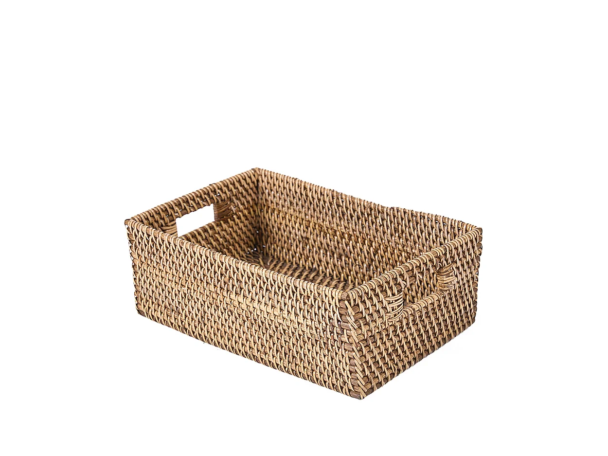 La Boîte de Rangement en Rotin - Brun Naturel