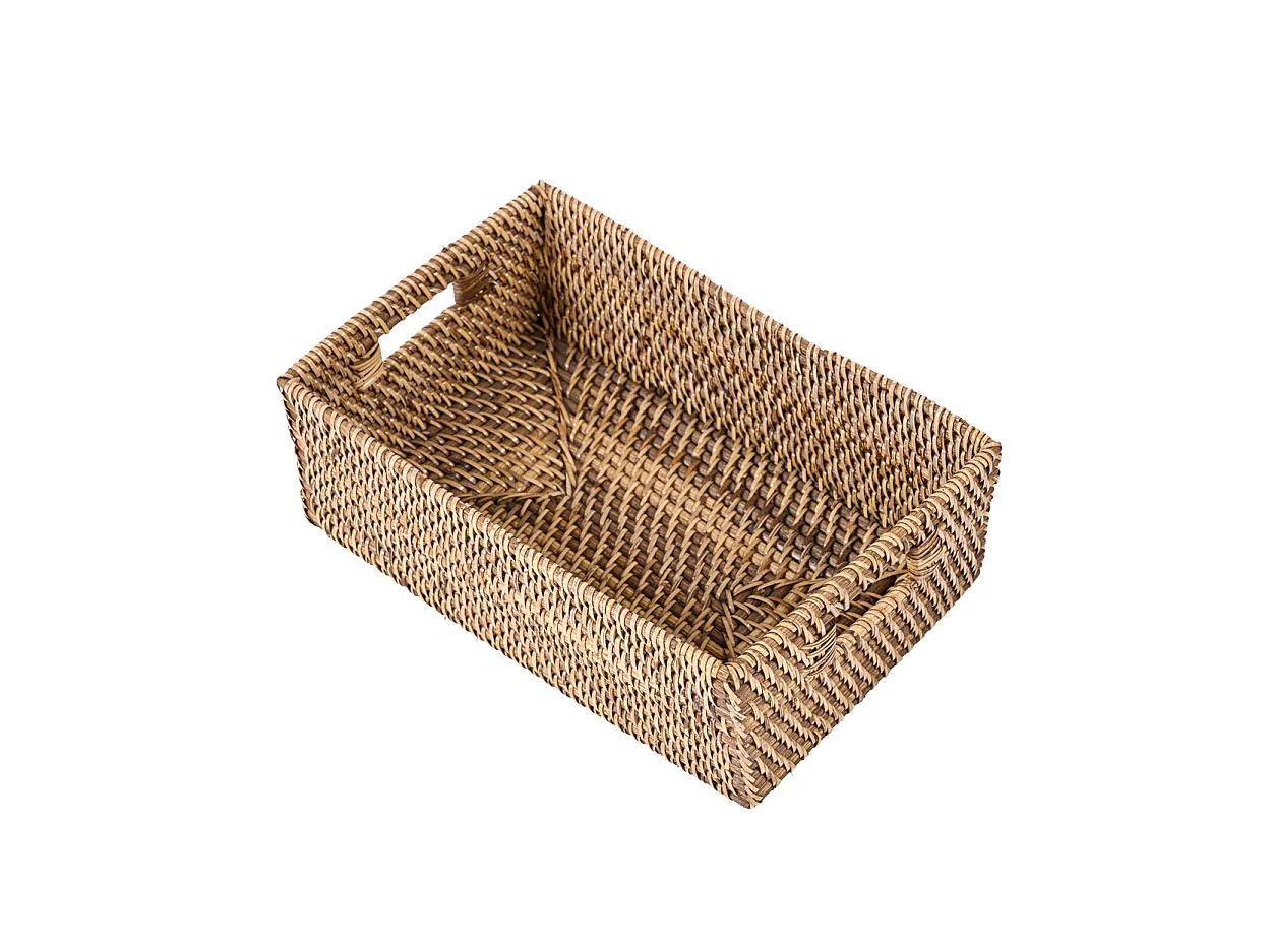 La Boîte de Rangement en Rotin - Brun Naturel