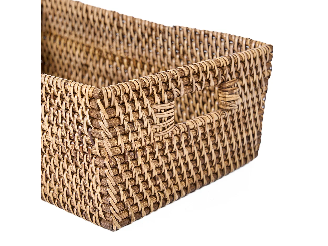 La Boîte de Rangement en Rotin - Brun Naturel